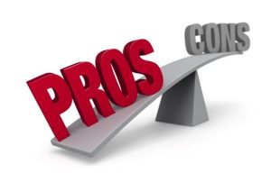 Pros out weighing cons graphic