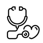 Stethoscope checking a heartbeat clip art