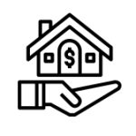 Hand holding a house clip art